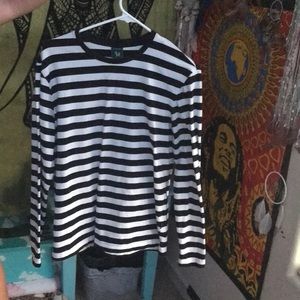 black and white stripped long sleeve